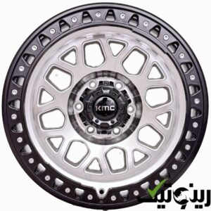 رینگ آفرود KMC سایز 17 اینچی رنگ رخ تراش سیلور